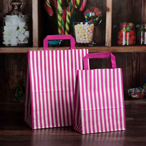 Pink and outlet white paper bags